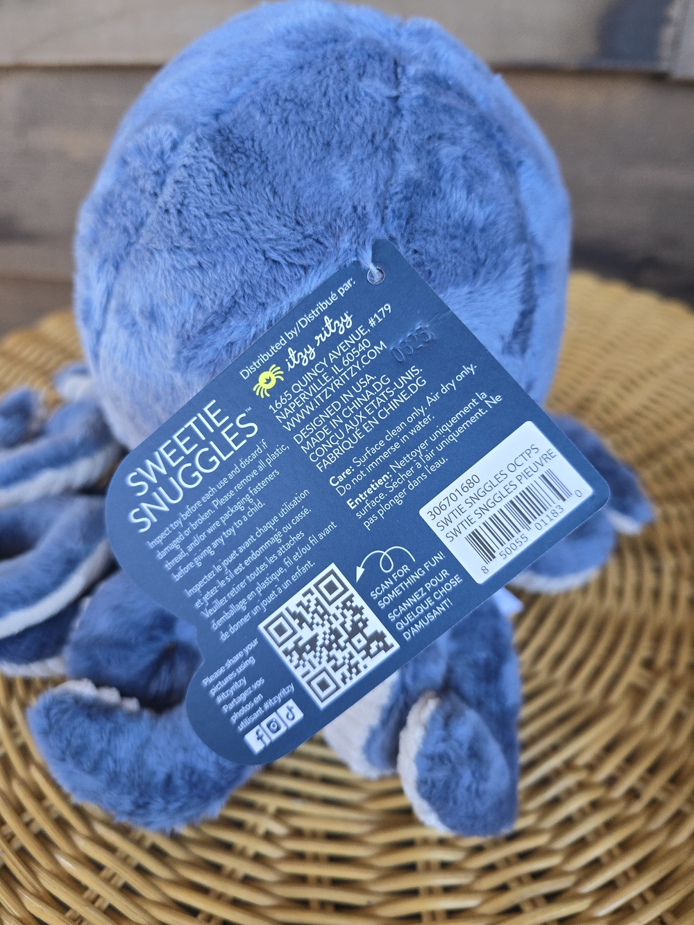 NWT Itzy Ritzy Ollie The Blue Plush Octopus - Picture 3 of 6